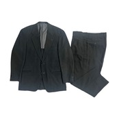 allegri ITALY アレグリ ピケ風 セットアップ サマー スーツ M/W91 /メンズ/チャコール系/テンセル100%/背抜き/上下セット