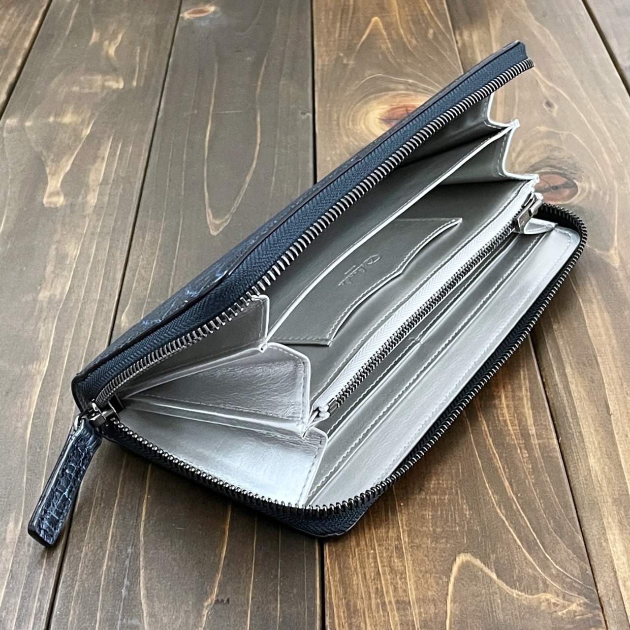 エレファント 長財布 クリスタルブルー