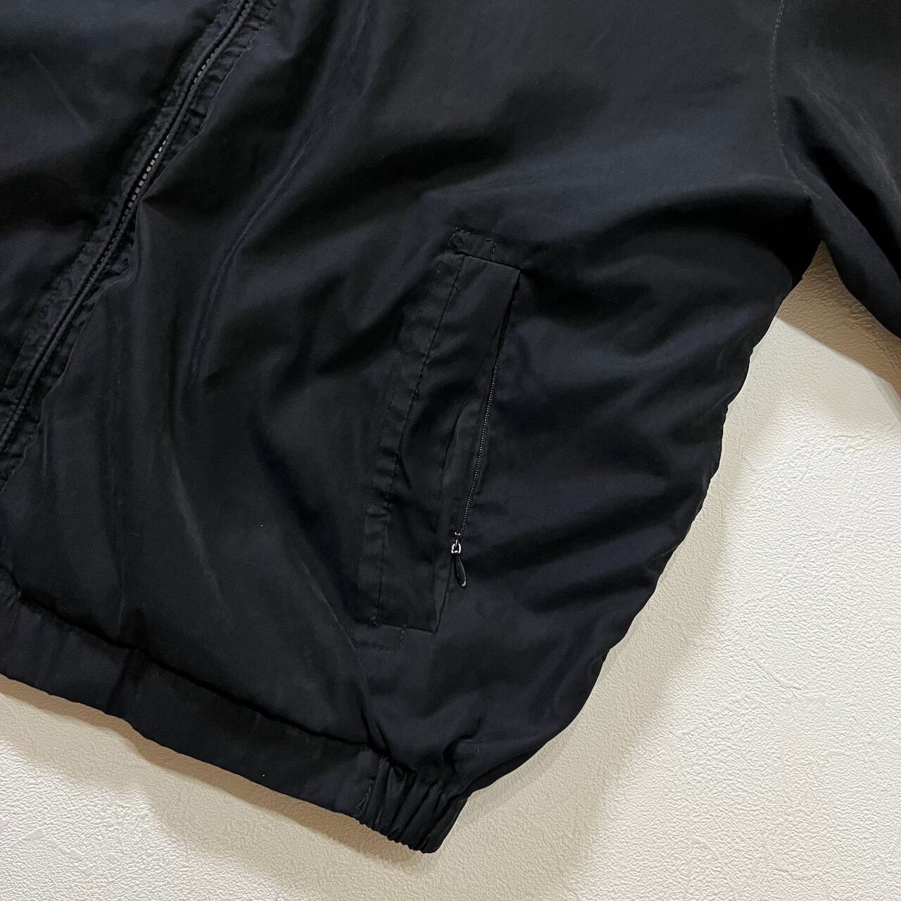 00s スイングトップピーチスキンドリズラージャケット黒フェードブラック短丈古着 90s 00s NIKE 短丈 ドリズラージャケット スイングトップ 黒 刺繍