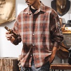 Benedict's Brand Logo Long Sleeve Check Shirt ◇2color H0775