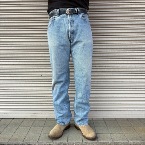 90s USA製 Levi's 501xx ヴィンテージ デニムパンツ W36 L32 W88cm グランジ ダメージ ジーンズ リーバイス 524刻印 インディゴ 80s