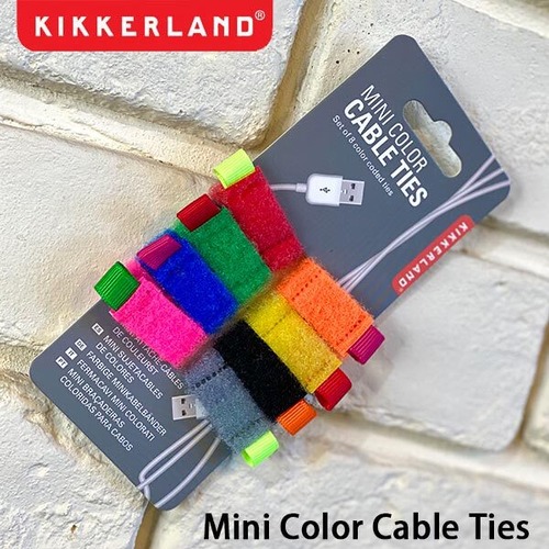 Mini Color Cable Ties set of 8 ミニカラーケーブルタイ ８色セット 結束バンド 配線整理 KIKKERLAND キッカーランド DETAIL