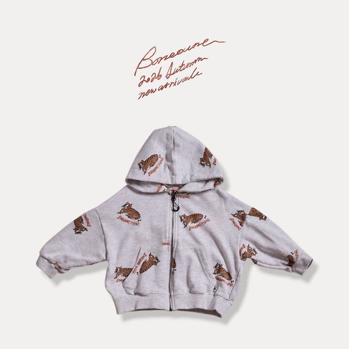 tiger front edition zip-up hoodie【BONEOUNE】※10月上旬〜中旬発送予定