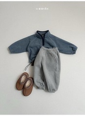 〖取寄〗韓国子供服 / 26winter / minirobe / ツートンフリースハーフジップ / キッズ *S~XL*