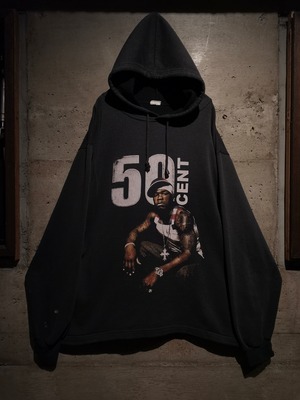 【Caka】"50 Cent" 90〜00's Euro Bootleg Loose Pullover Hoodie