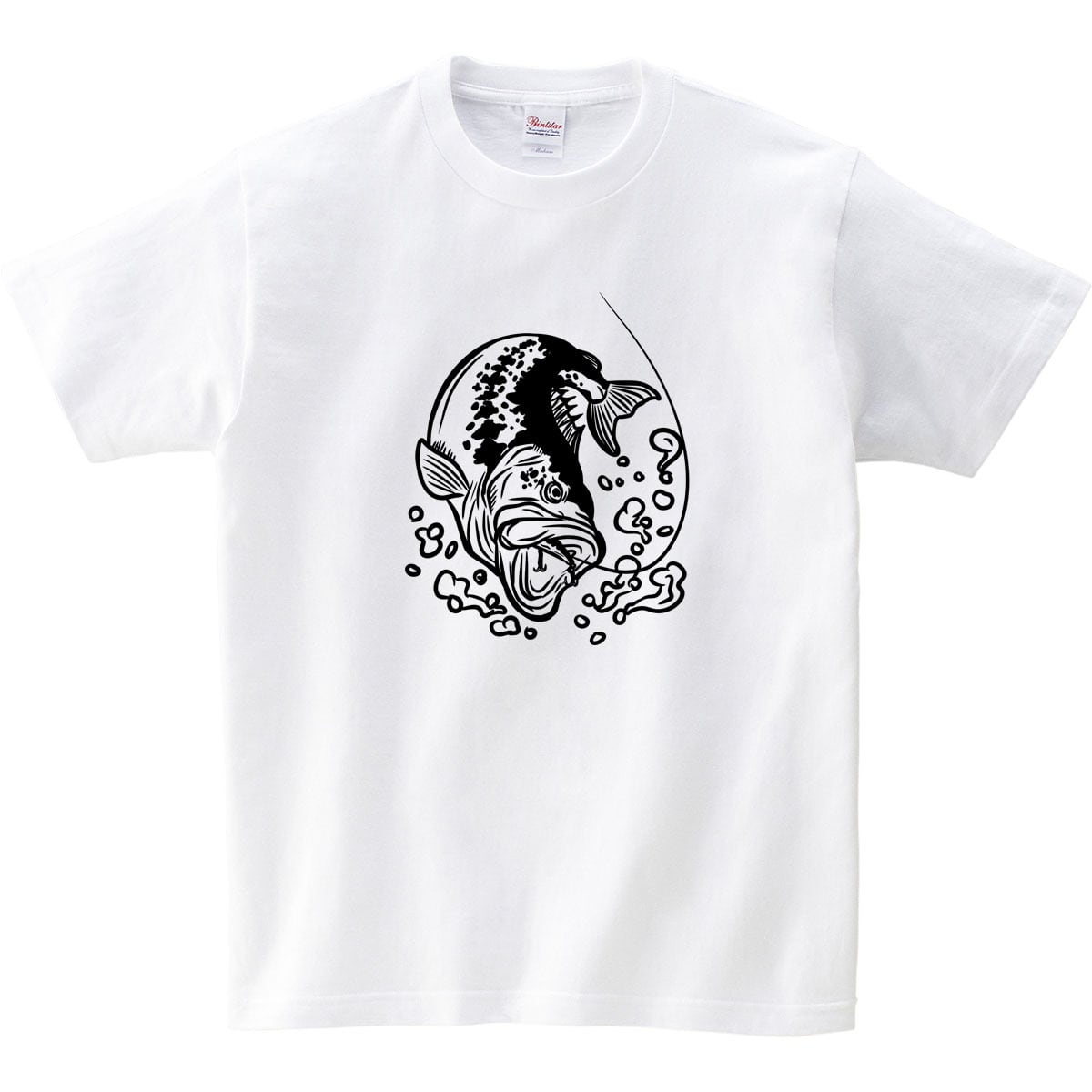 選べるデザイン ブラックバス釣り 線画 バス釣り Tシャツ rf26 半袖