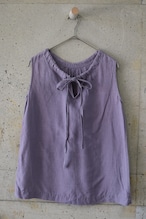 Ribbon detail linen top