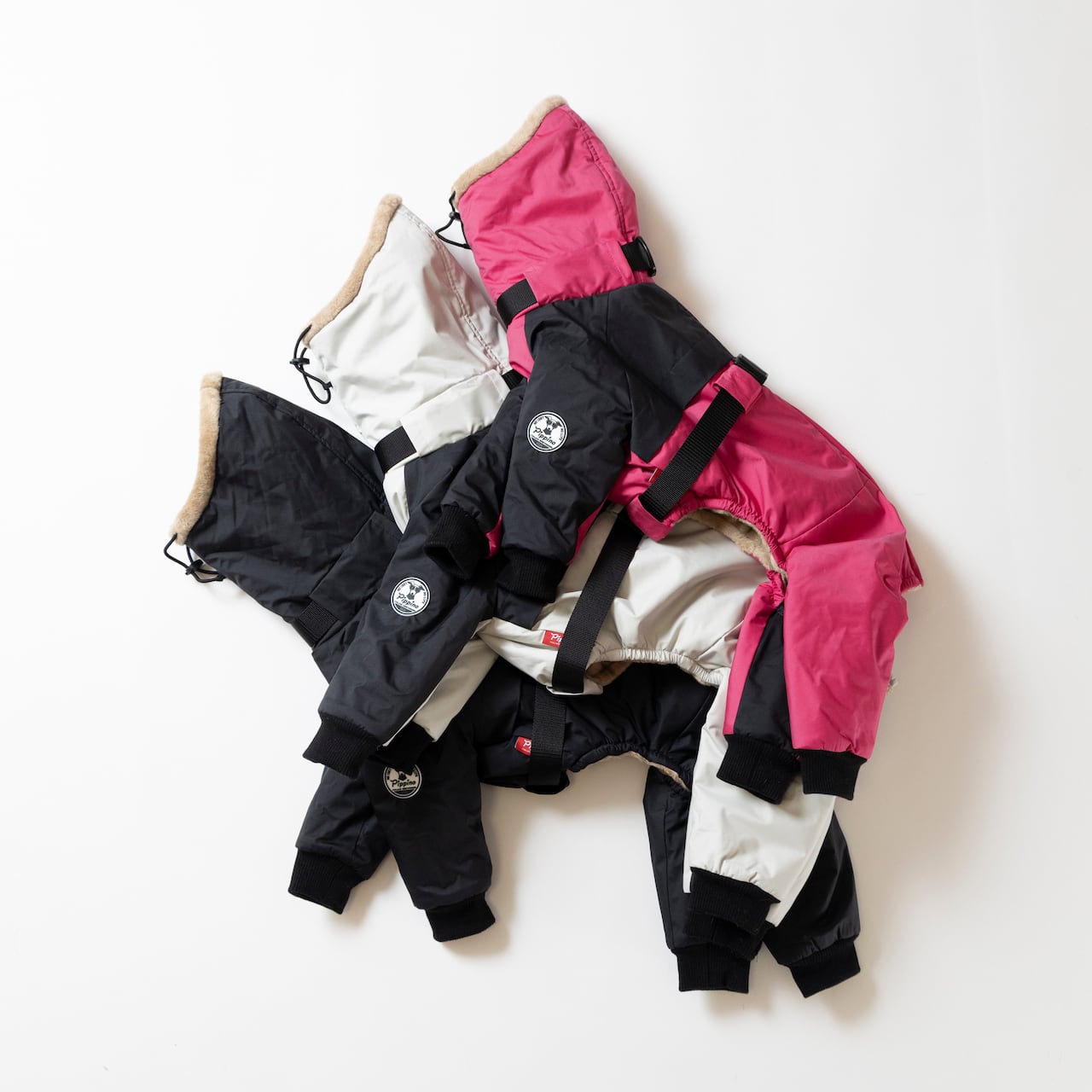 ボンバーヒートジャケット2024 light gray × black / イタグレ服