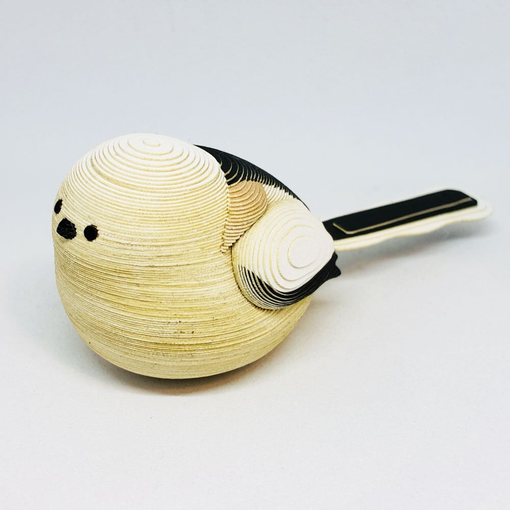 やまつみ北海道アニマル　シマエナガ / 紙小物 / やまつみ工房