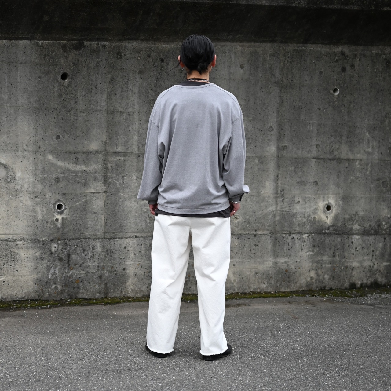 SAYATOMO / 2-Tack Cutoff Wide Denim Pants