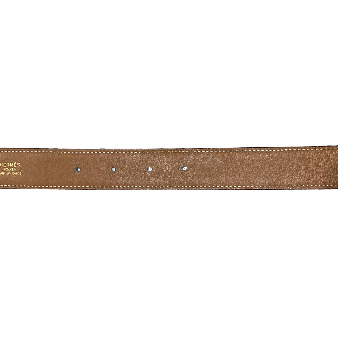 HERMES black color leather belt "ETRIER"