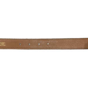 HERMES black color leather belt "ETRIER"