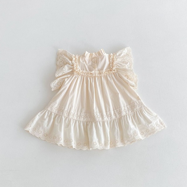 【BABY】ロロレースフリル袖切替コットンワンピース - 11
