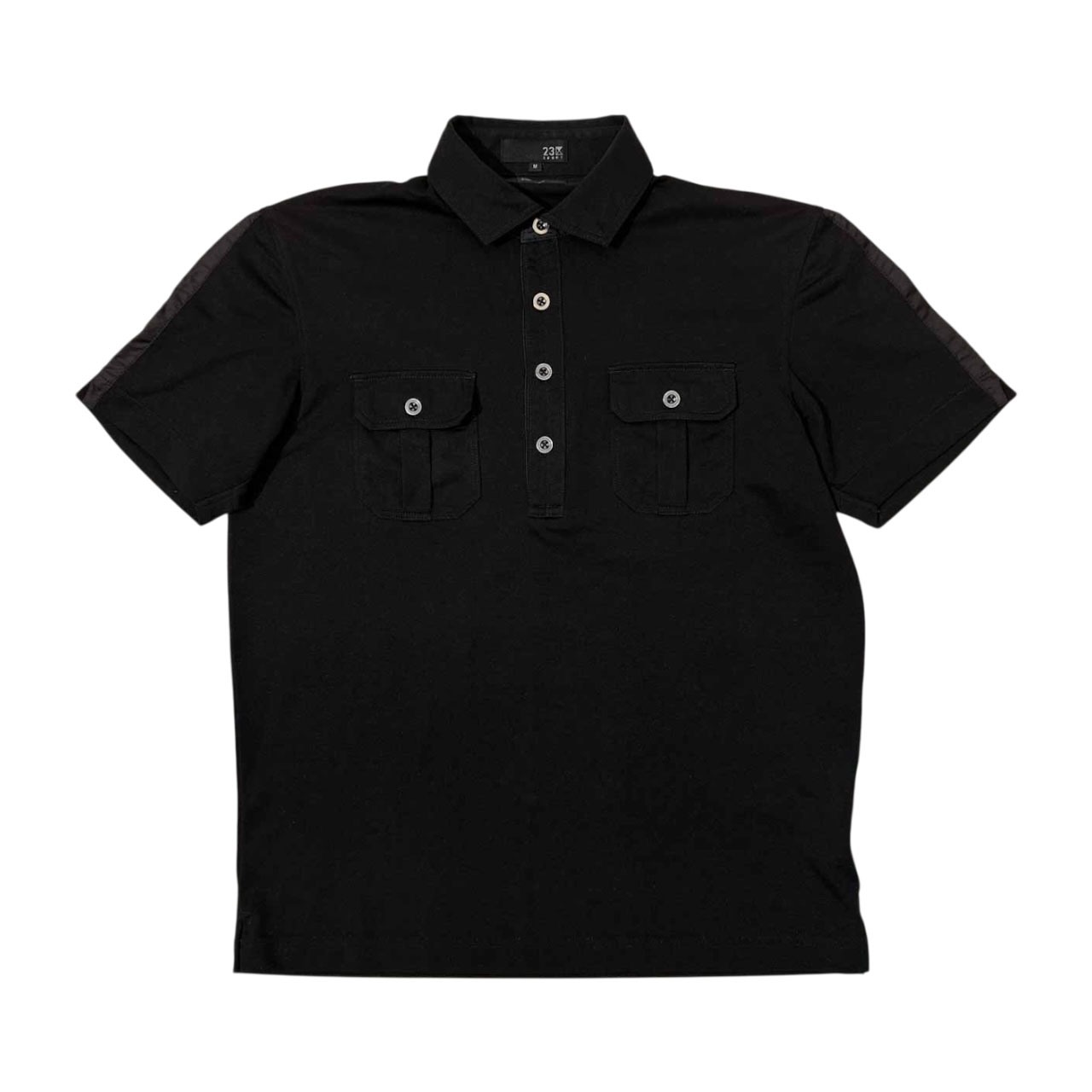 23区 SPORT ニジュウサンクスポーツ ゴルフ 半袖 ポロシャツ サイズ M /メンズ/ブラック/smooth fit/両胸ポケット/オンワード樫山