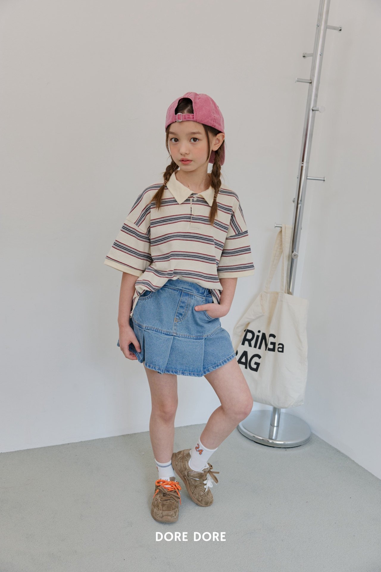 [DOREDORE] Striped PK polo shirt / [도레도레] 단가라PK카라티