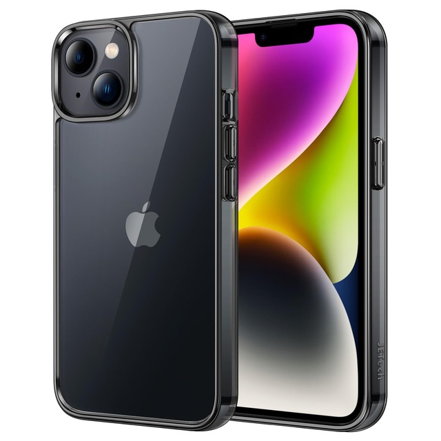 JETech iPhone 14用 ケース 黄ばみ防止 (ミッドナイト)