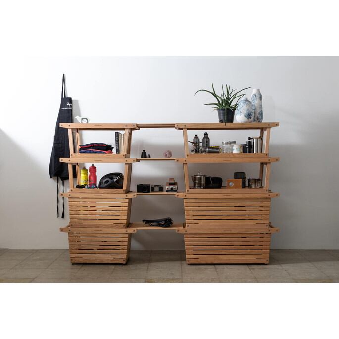 コンテナ イキキ IKIKI シェルフコンテナLオーク shaelf container L