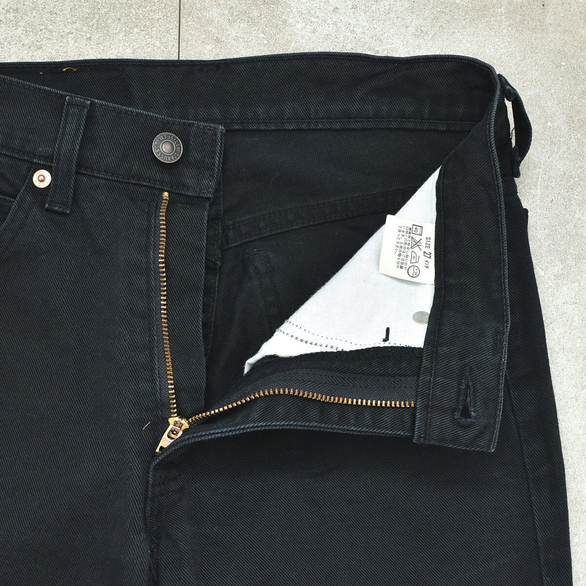 Levi's 606 black denim pants Made in JP | 古着屋 grin days memory ...