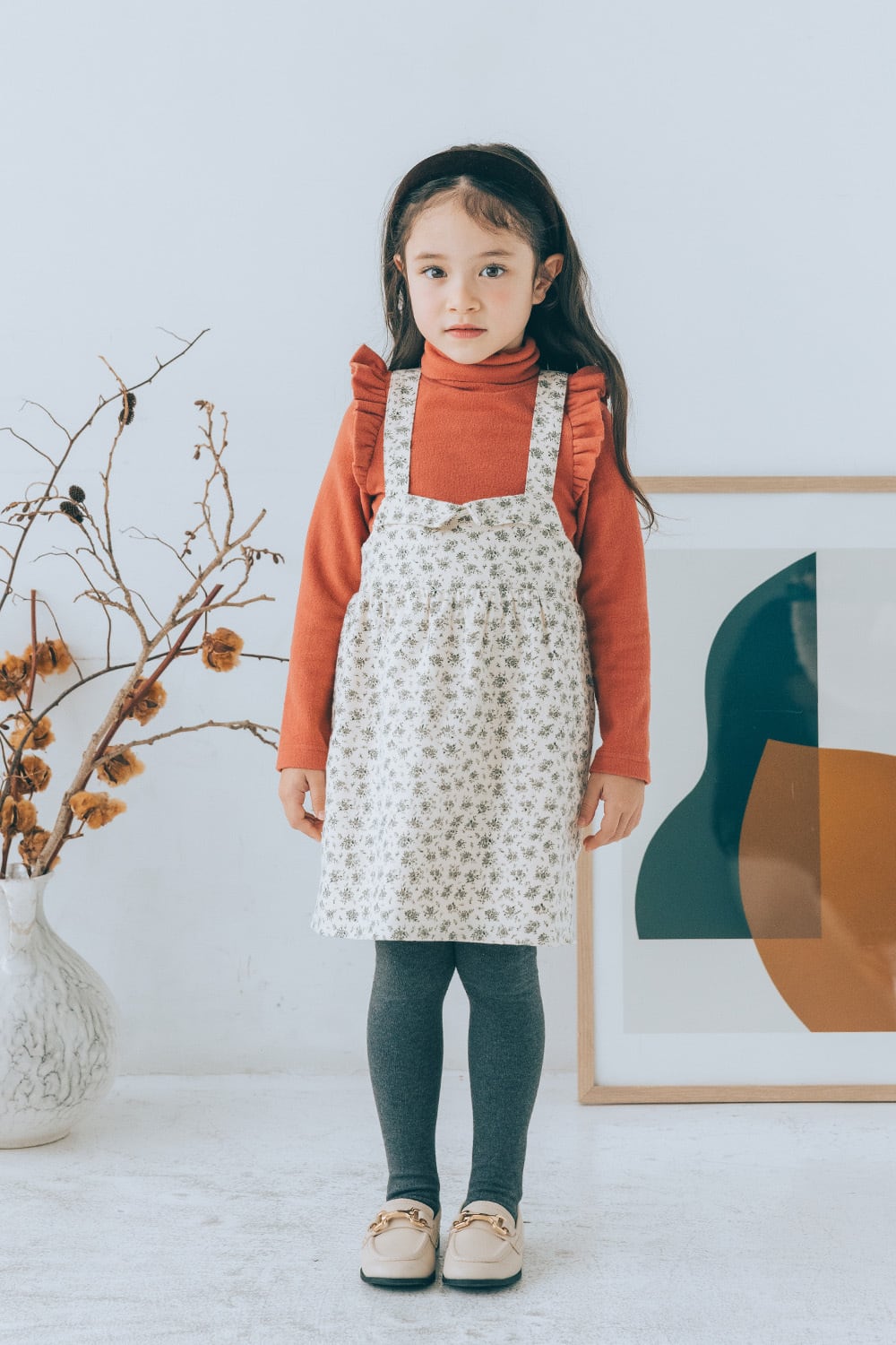 折り返しサス付スカート〈Flower〉