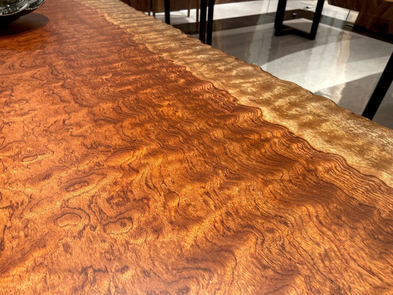 【極上杢】ブビンガ ブビンガ 玉杢 一枚板 3000×830-880-900×50 21294 | 千年家具