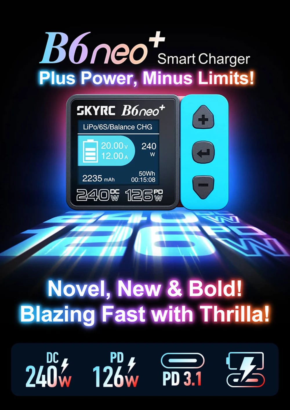 SKYRC B6 neo+ 240W DC/126W PD Dual Input Charger 各種 | FPV
