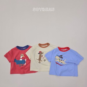 【ﾉﾍﾞﾙﾃｨ＆送料無料】Riding Animal Short Sleeve T-shirt / soy bean