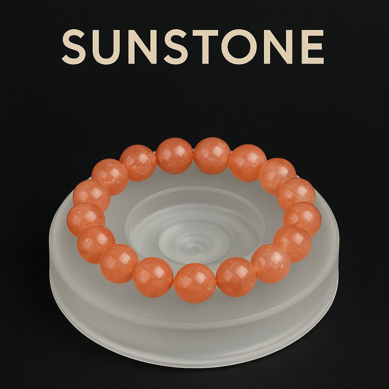 「勝利と成功の石」前向きなエネルギーを与える石｜ MIKI-JEWERLRY【サンストーン9mm】Sunstone-ヘリオライト