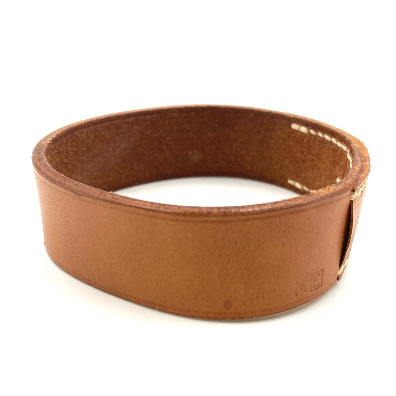 □マルジェラ期□HERMES エルメス レザーブレスレット バングル