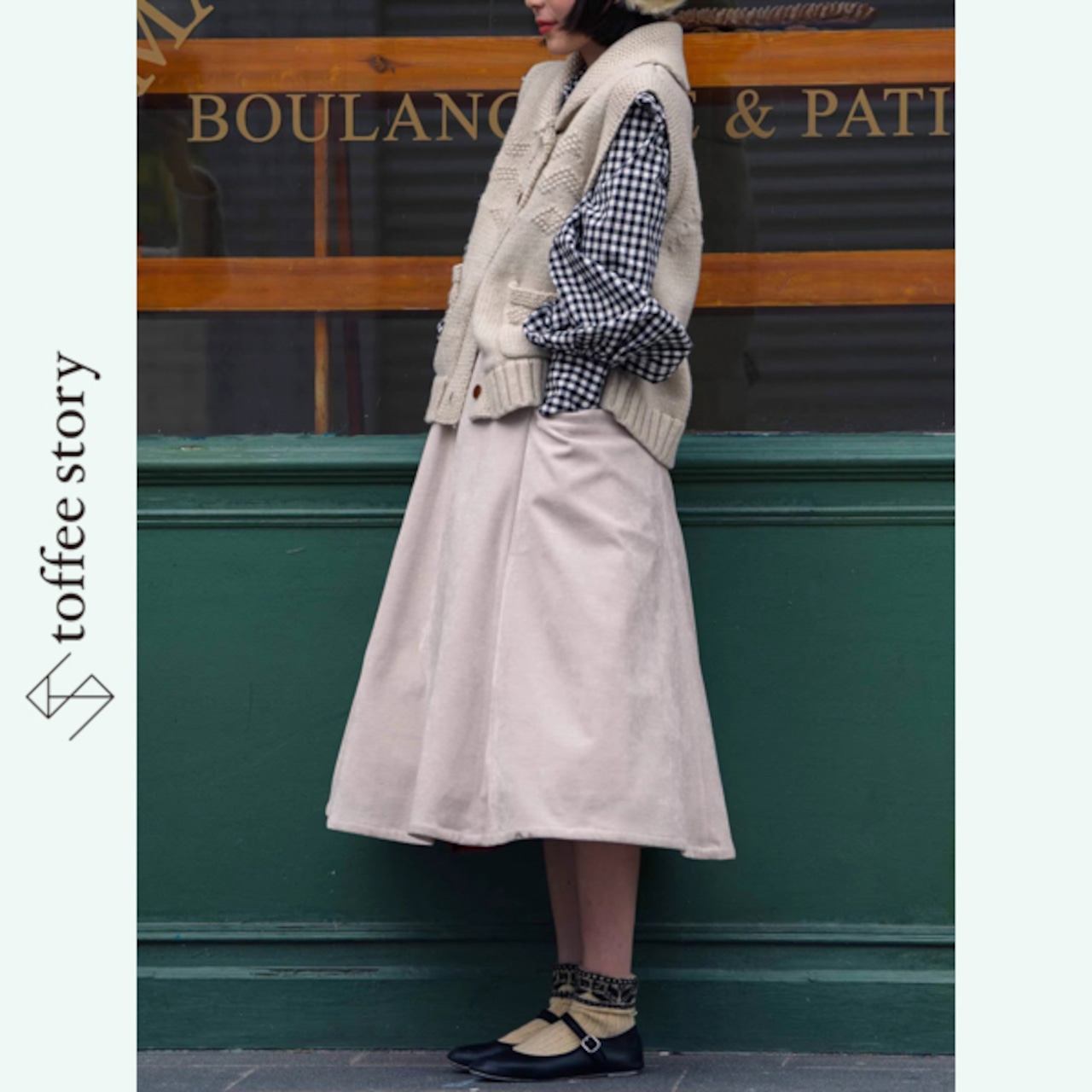 陽だまりアンティークのAライン物語スカート《W0210》