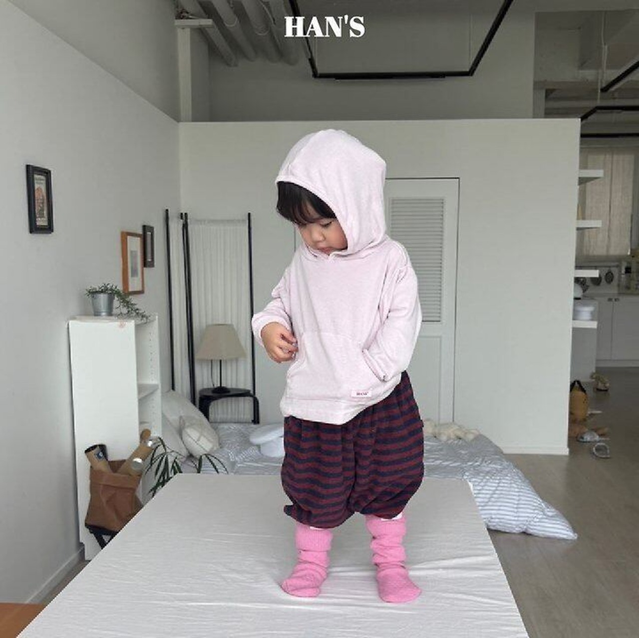 韓国子供服 / 26Autumn / 〖取寄〗Hans / テリーボーダーパンツ / キッズ服 / ジュニア服 *XS~JM*