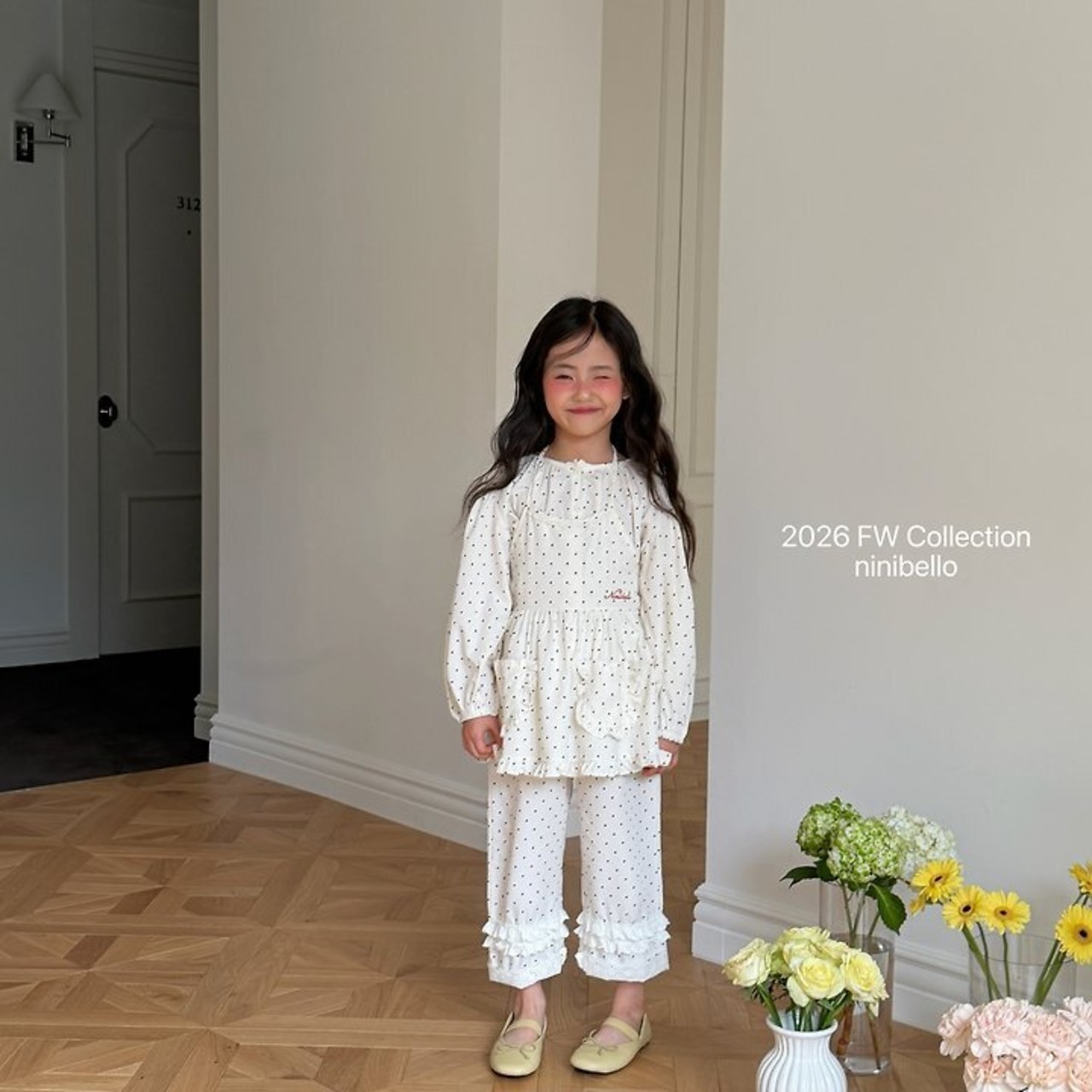 韓国子供服 / ninibello / Miel Lace Pants  / パンツ *XS~XXL*