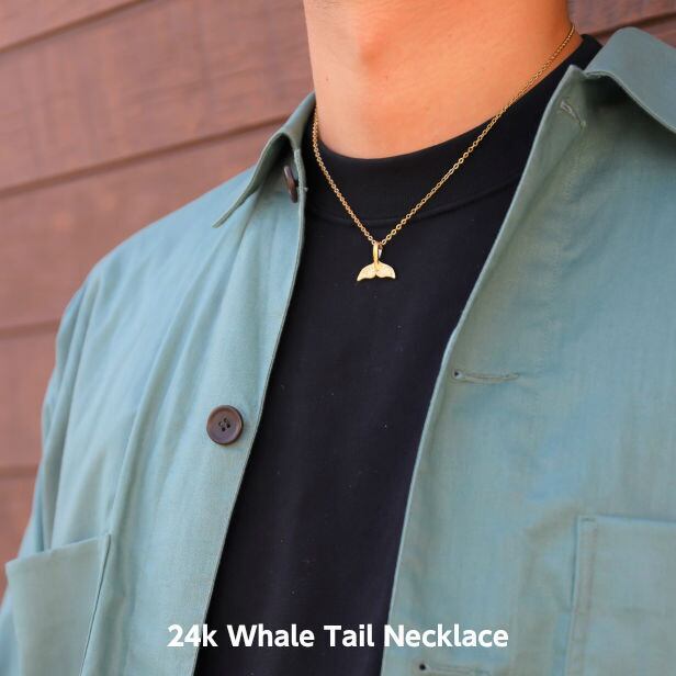 人気商品は メンズジュエリー 純金 ホエールテール 24金 24K k24