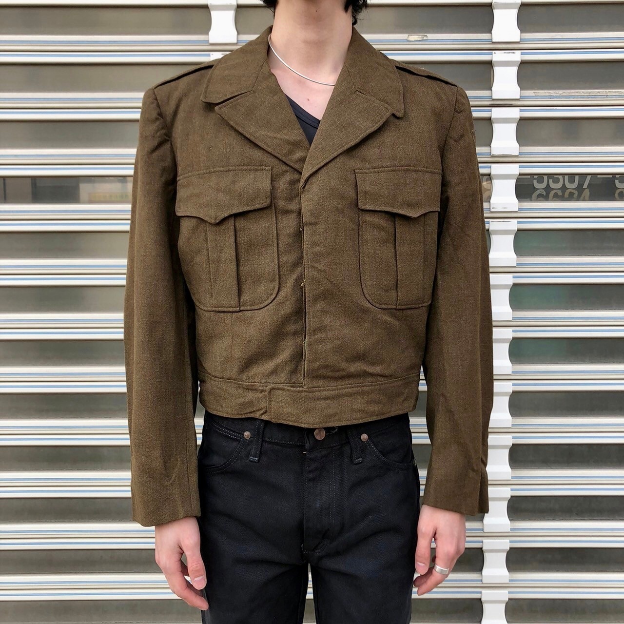 50s 米軍 実物 アイクジャケット ヴィンテージ ウールジャケット 40R 