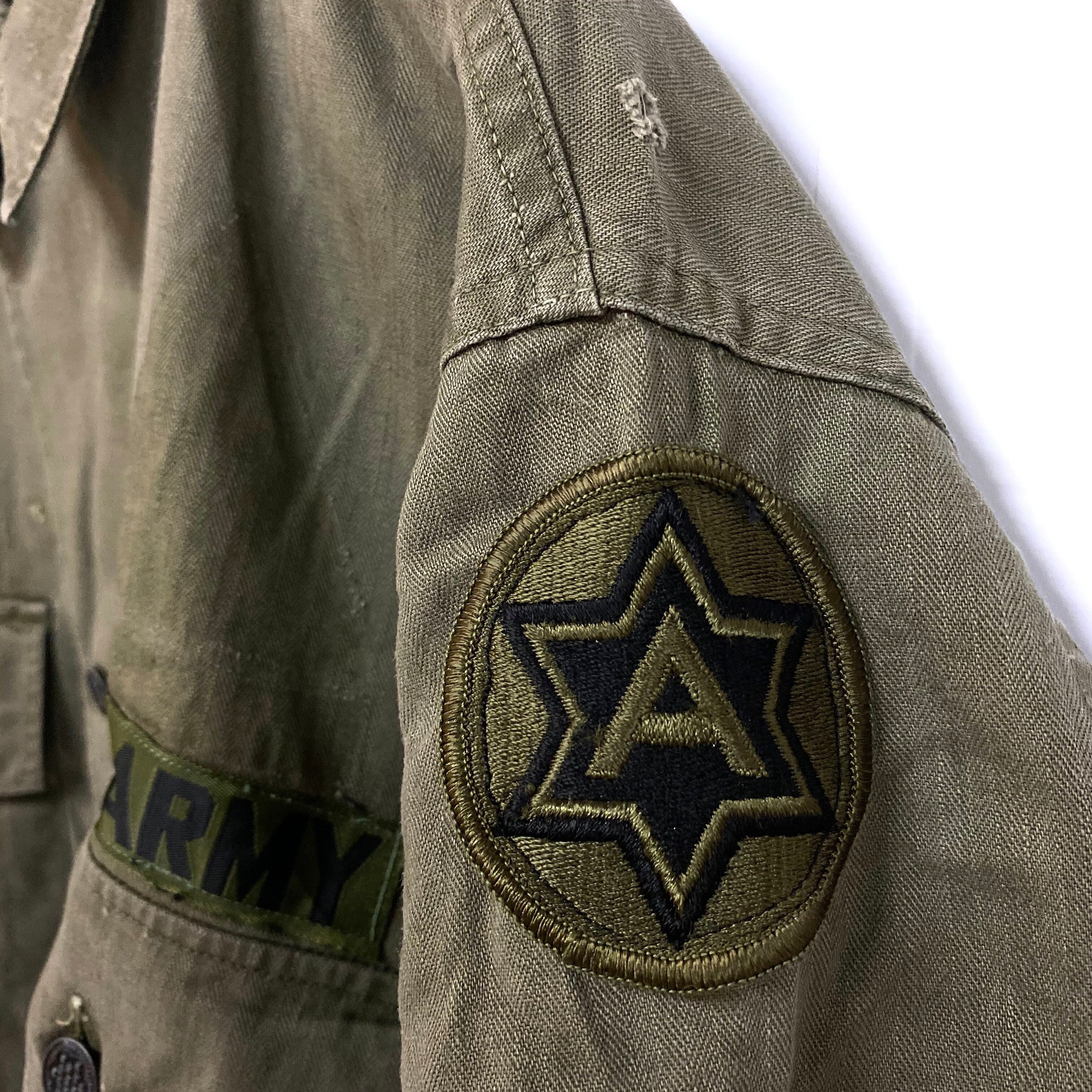 希少！40年代 M-43 US ARMY アーミー 13スターボタン ミリタリーシャツ 