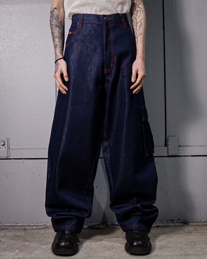 【add(C)vintage】"Dead Stock" Loose Metallic Painter Denim Pants