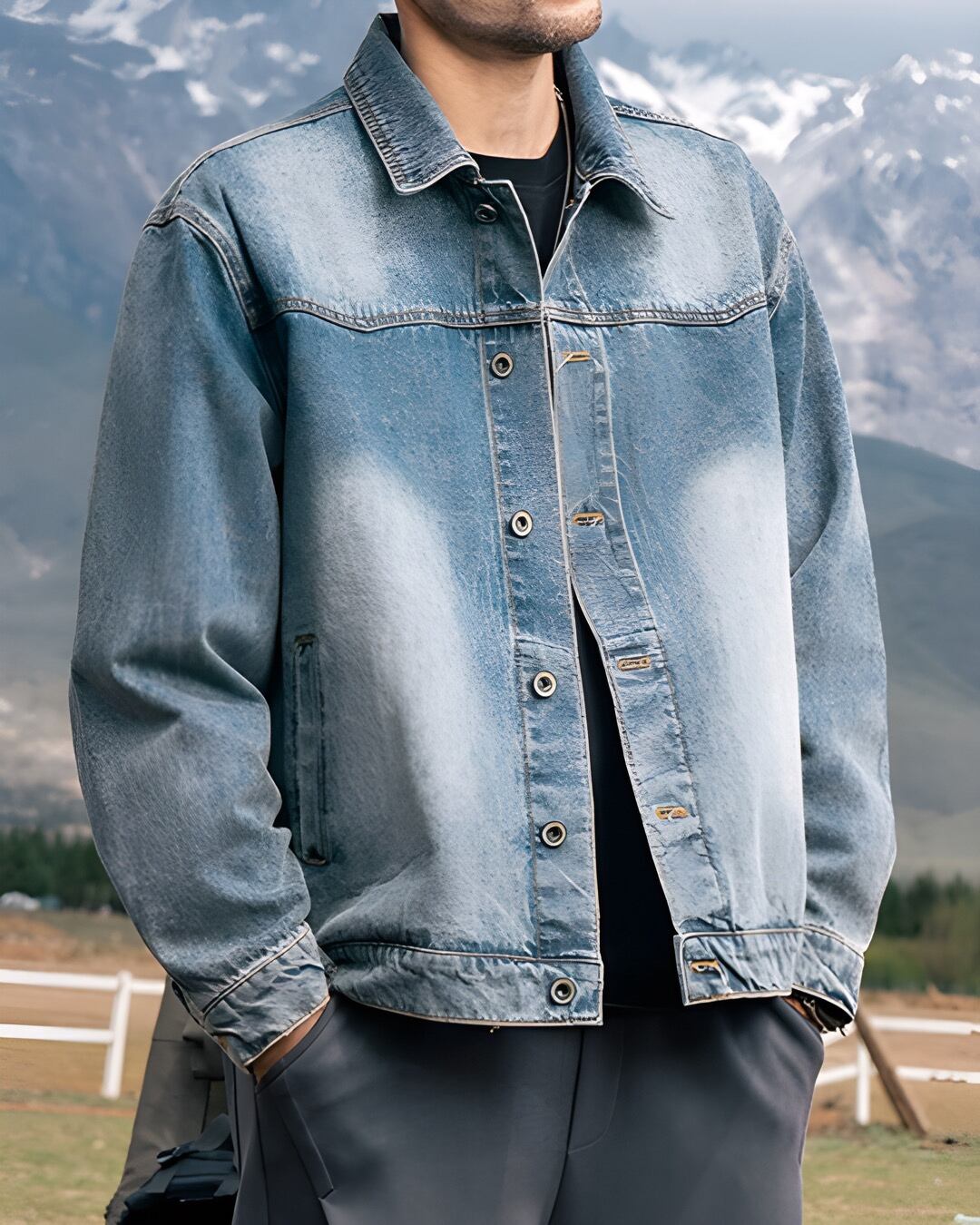 スタンダード レトロデニムジャケット 3色 E0123