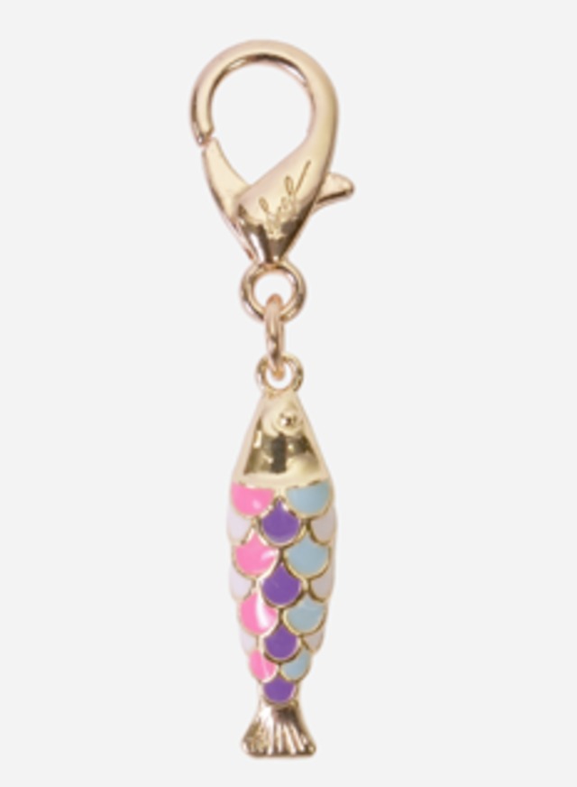 ラコックフランセーズ メッセージチャーム CHARMS FANTAISIE (ファンシーチャーム)POISSON (フィッシュ/魚)エナメルチャームDORE ET BLEU (ゴールド＆ブルー)