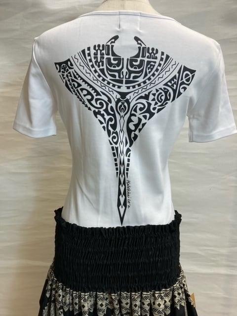 オリジナルTシャツ半袖 マンタ／白 | halekuailea ハレクーアイレア