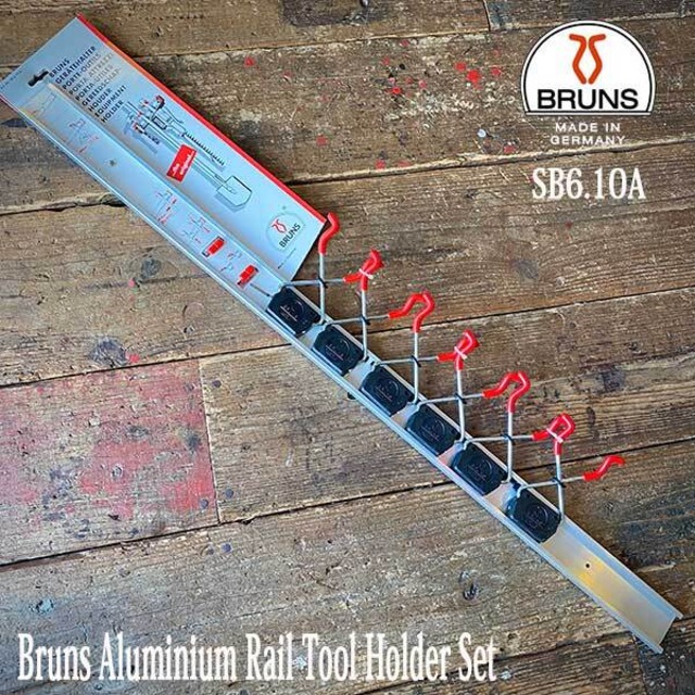 Bruns Aluminium Rail Tool Holder Set SB6.10A ブランズ アルミニウム レイル ツール ホルダー セット ホルダー6個 工具収納 ガレージ ドイツ DETAIL