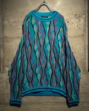 【Caka】“COOGI”Vintage Multi Color 3D Knit