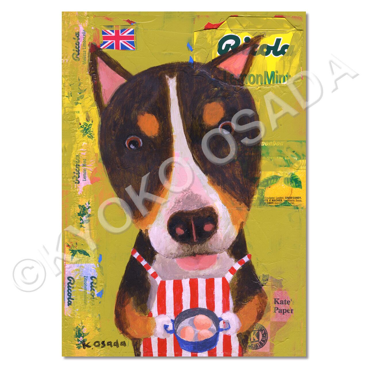 トライカラーのブルテリア（A3poster） | モンキー・ハンズ ONLINE SHOP