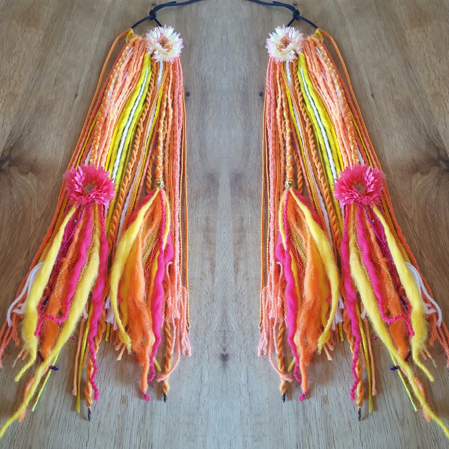 毛糸×ブレイズヘアアクセサリー☆エスニック