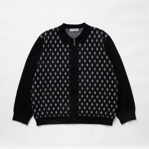 Diamond knit polo (black)