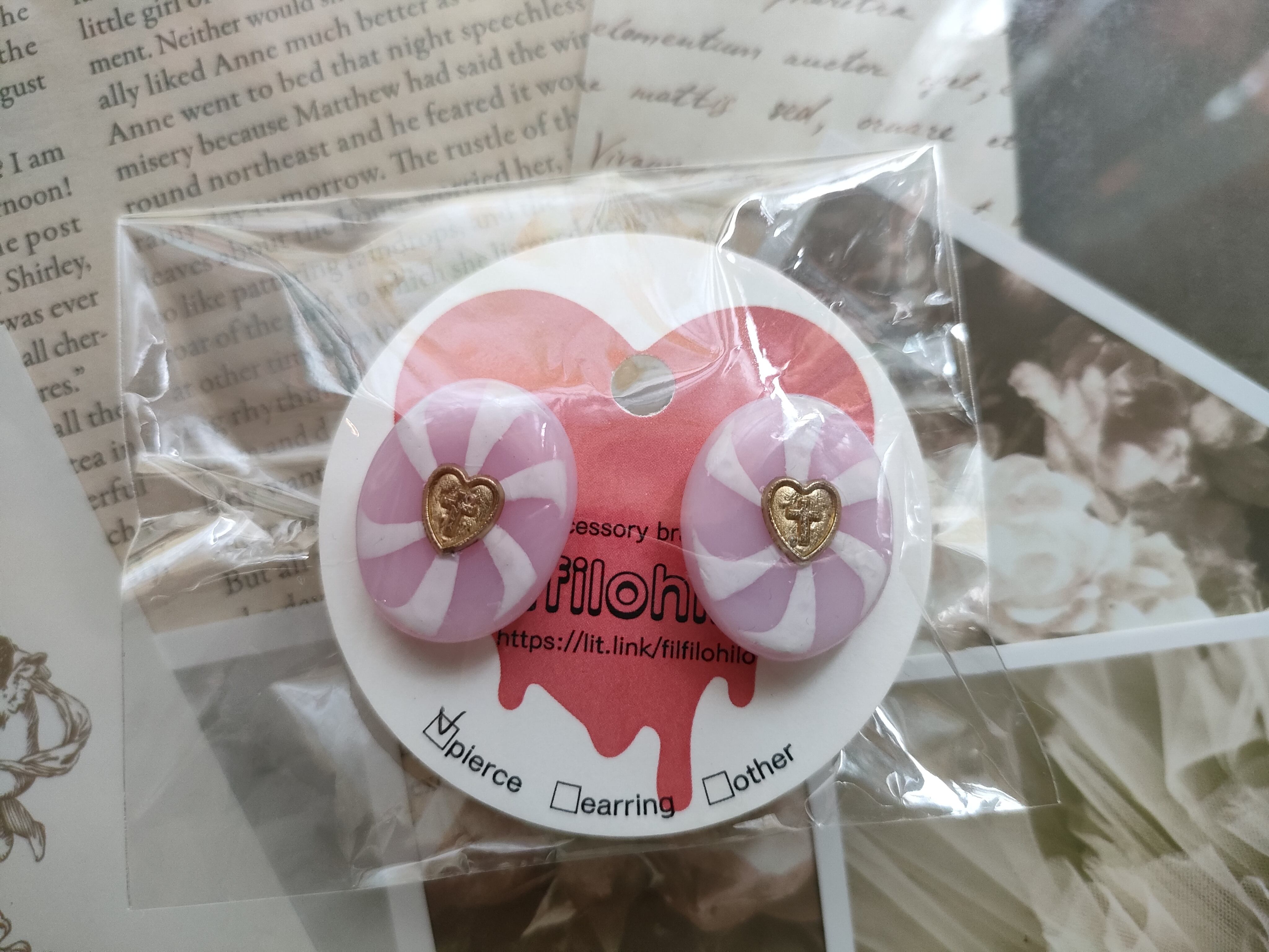 再販☺︎ピンクキャンディピアス 遅く