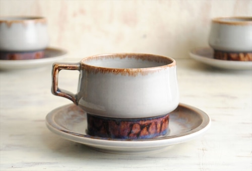 デンマーク製 クイストゴー MEXICO ティーカップ&ソーサー B&G Bing & Grondahl J.H.Quistgaard 北欧ヴィンテージ アンティーク it1291