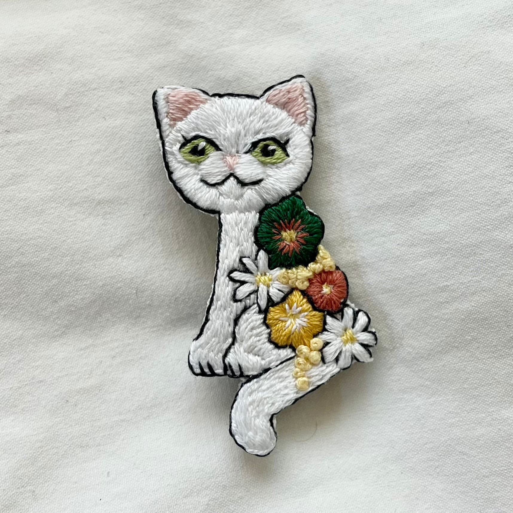 MINAMI 猫と名画刺繍 | 日本画刺繍集合〜！✨ 風神雷神さんは