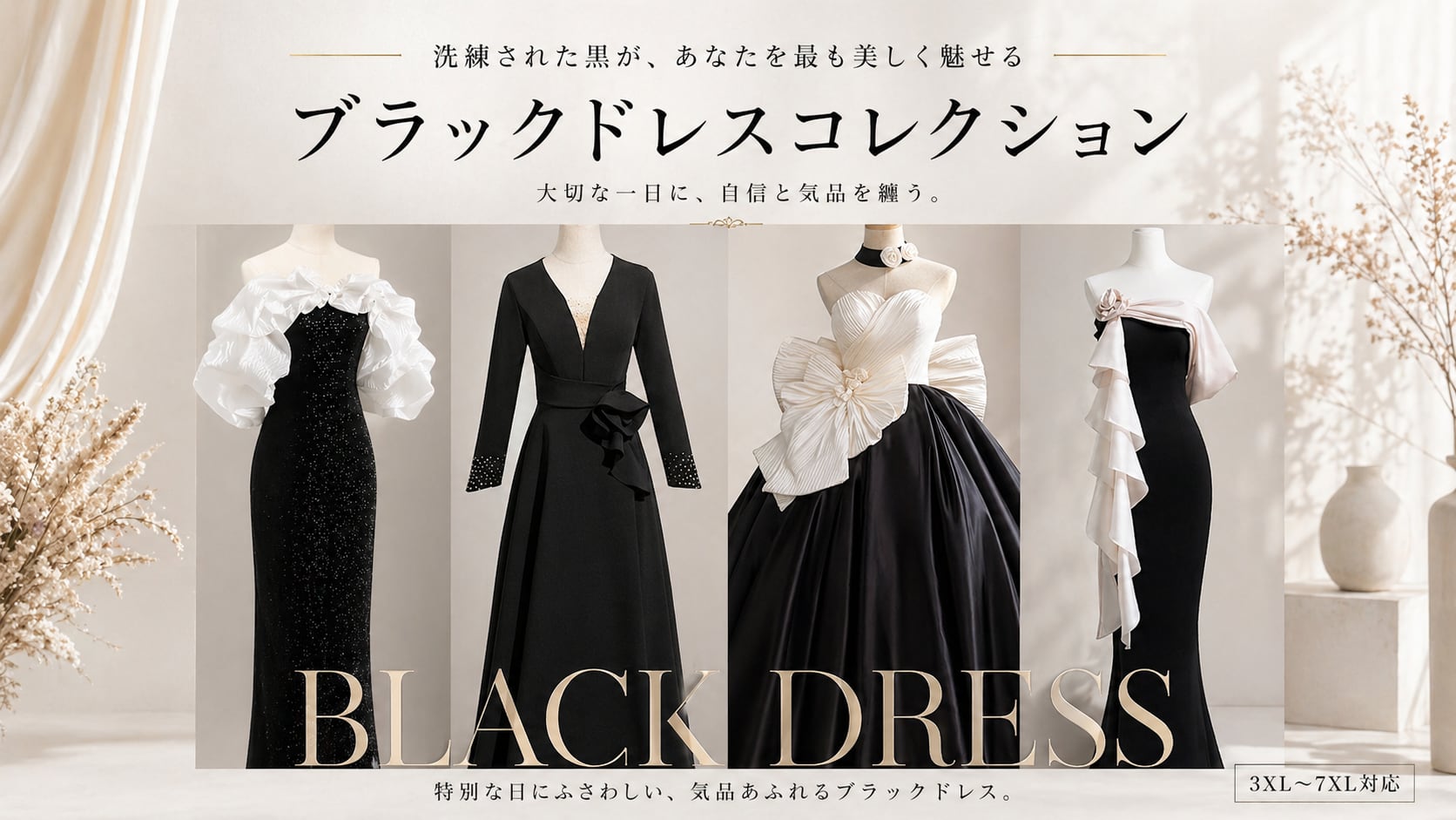 演奏会・ステージ・パーティードレス・プラスサイズドレスのインポート