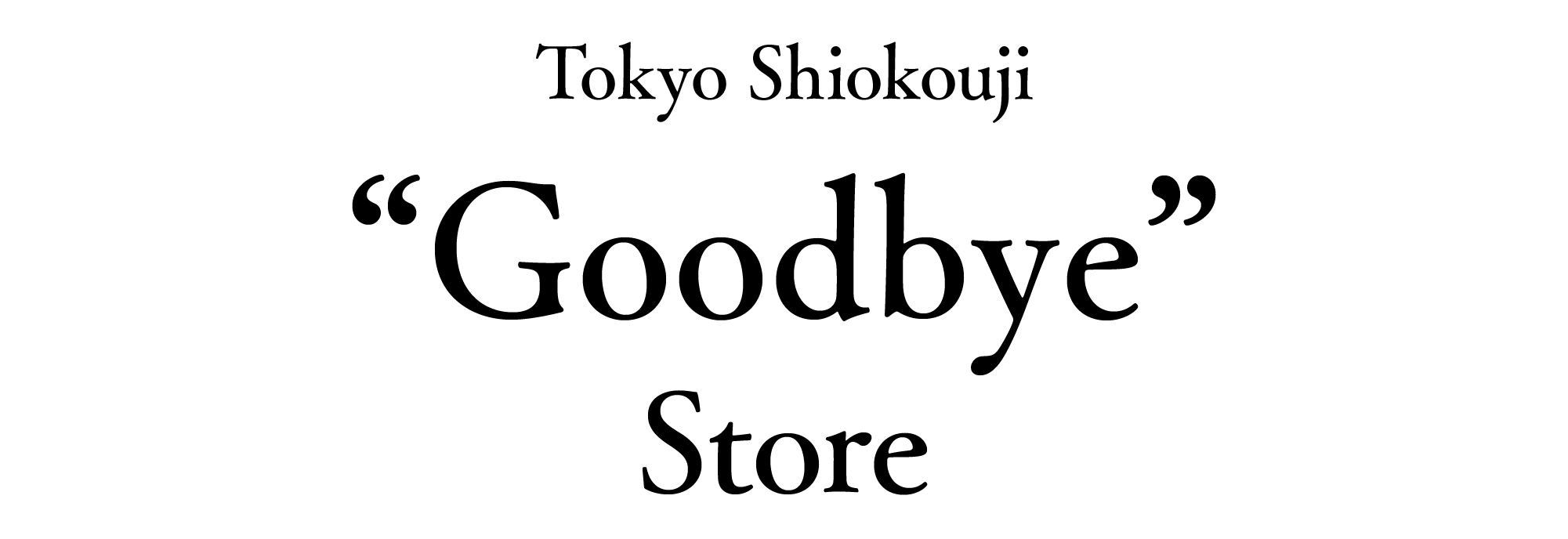 "Goodbye" Store