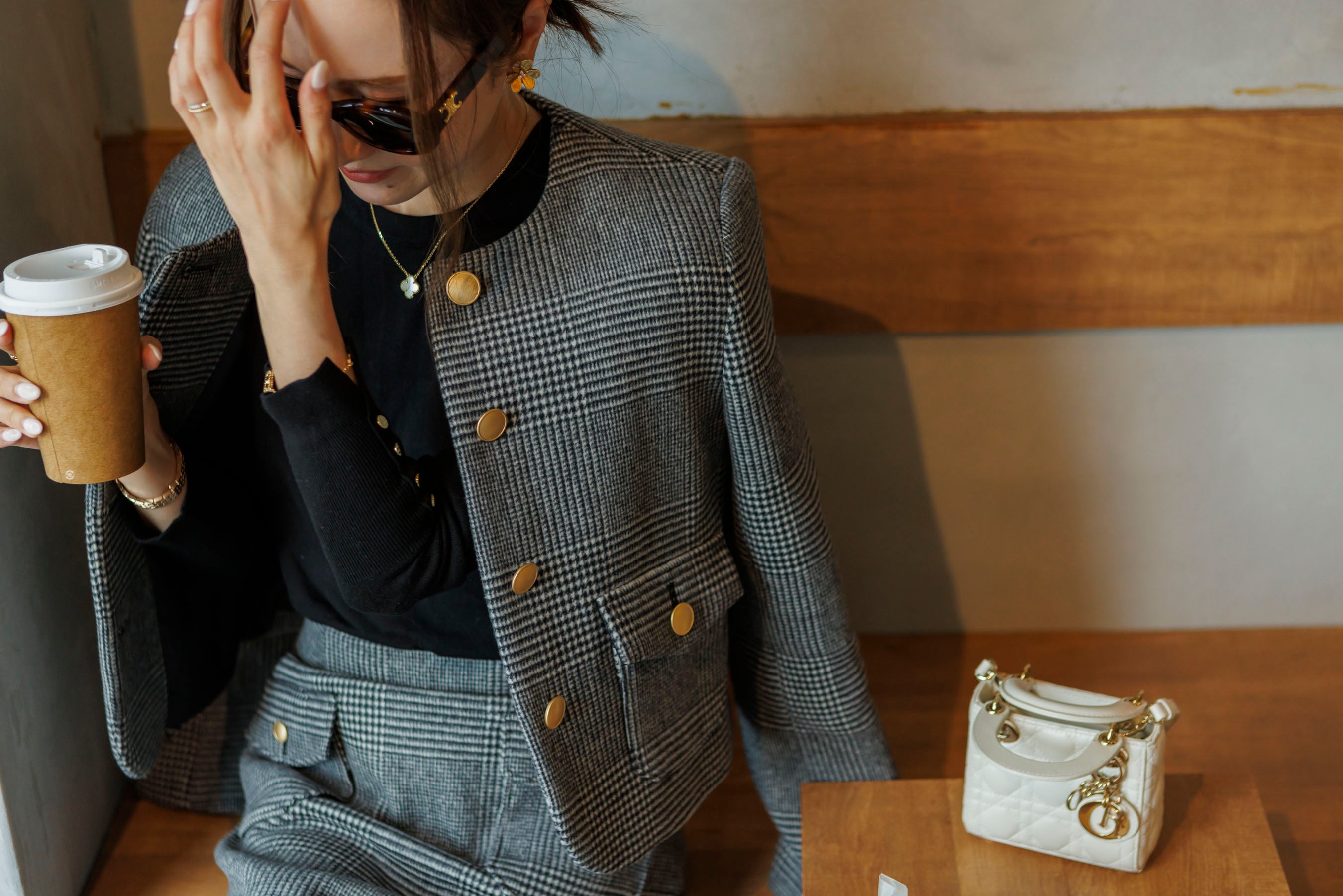 Bluelea ブルレア Tweed pullover ツイードプルオーバーTWEED