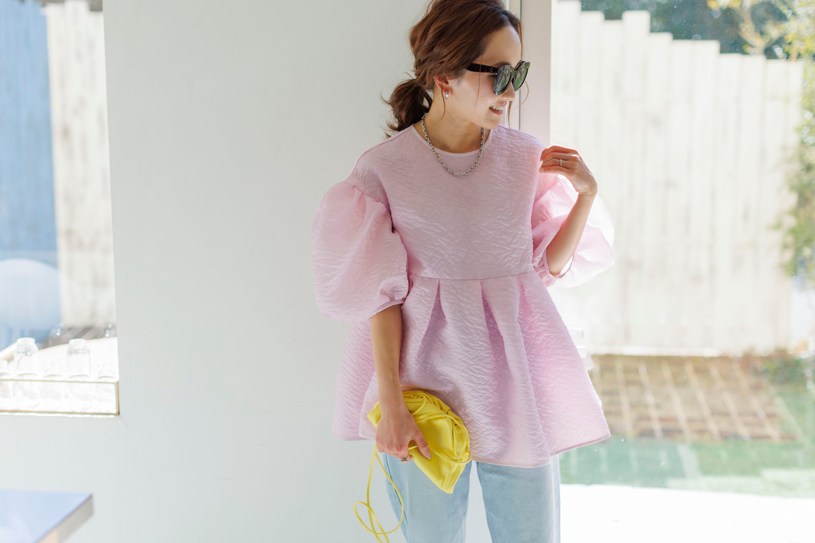 BLUELEA Puff sleeve blouse